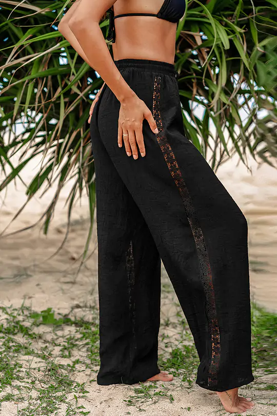 BAE Black Loose Leg Cover-Up Pants