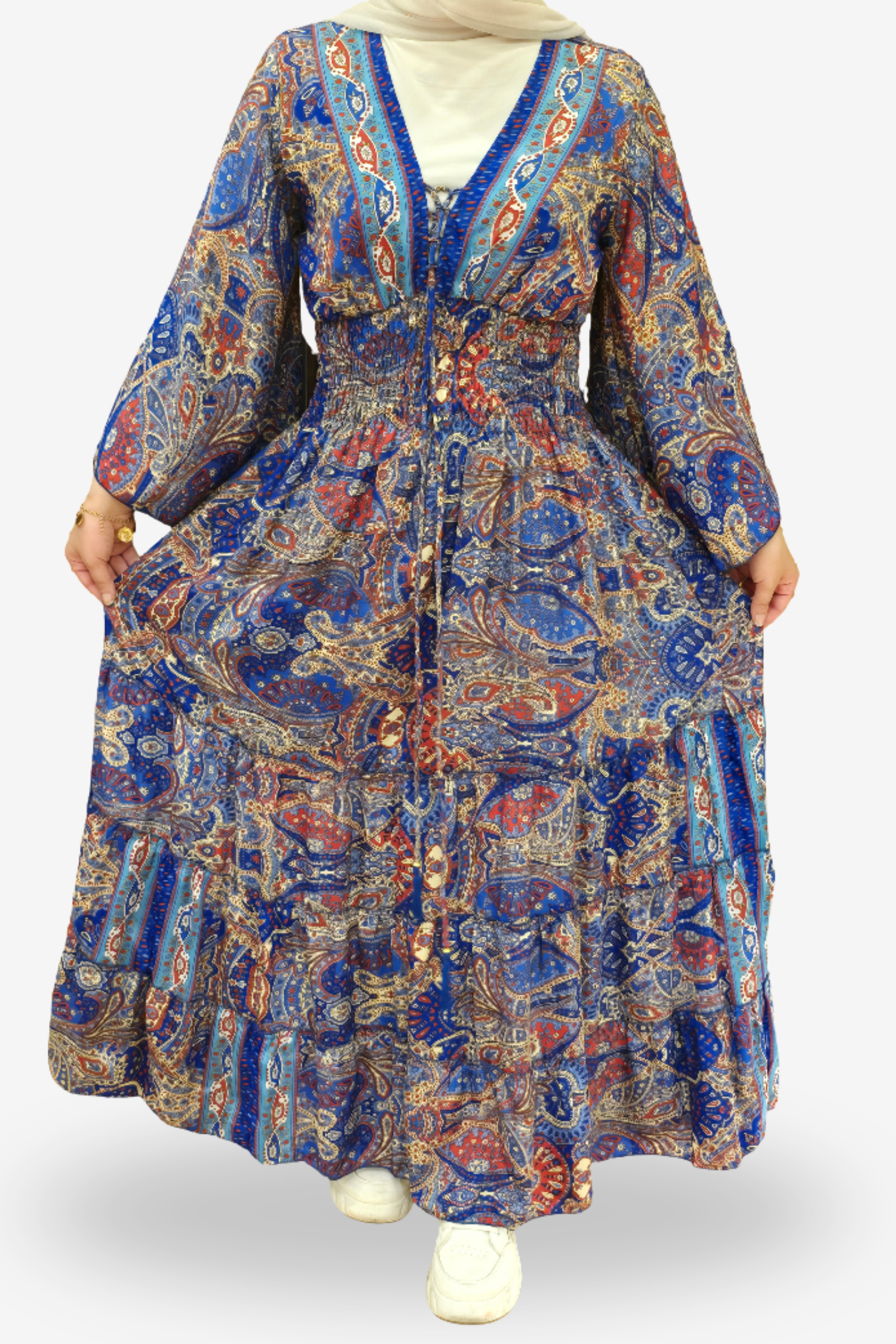 Sapphire Boho Maxi Resort Dress