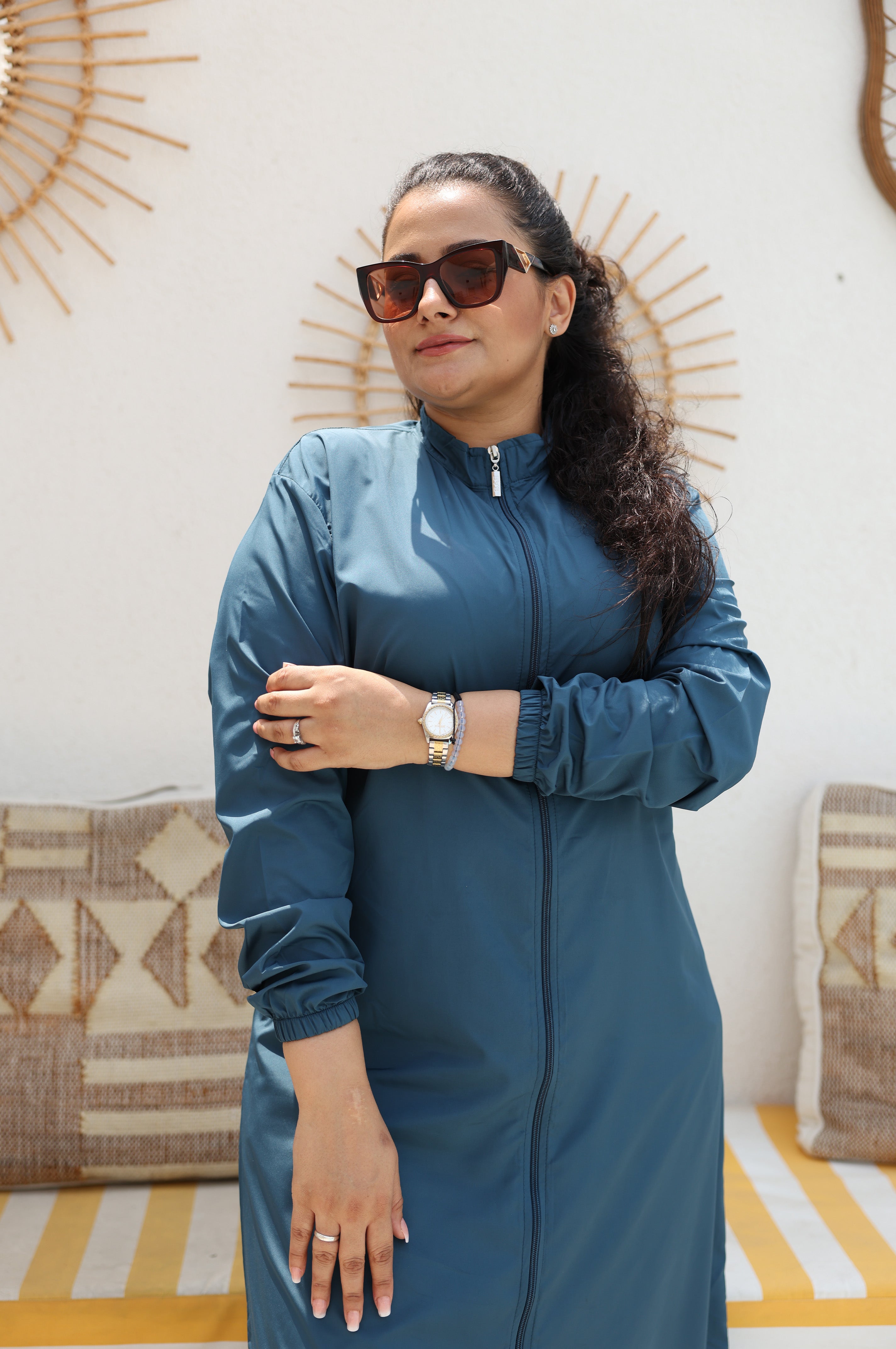 Hayaa+ 3XL - 5XL Extra Long Teal Burkini