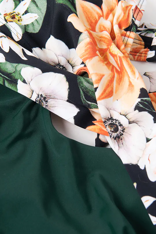 BAE Floral Cutout Tummy Control One Piece Swimsuit