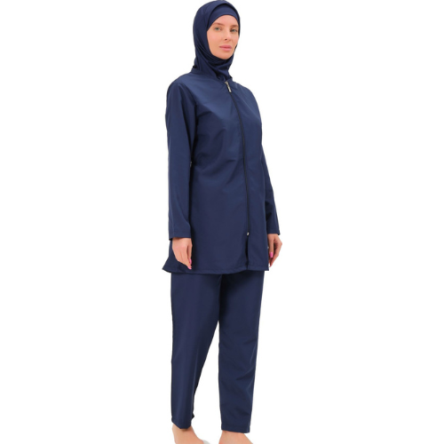 BAE Modest Women's Mid Length Full Sleeves Solid Color Burkini Swimwear S-XXL with Hijab - BAE - Before Anything Else
