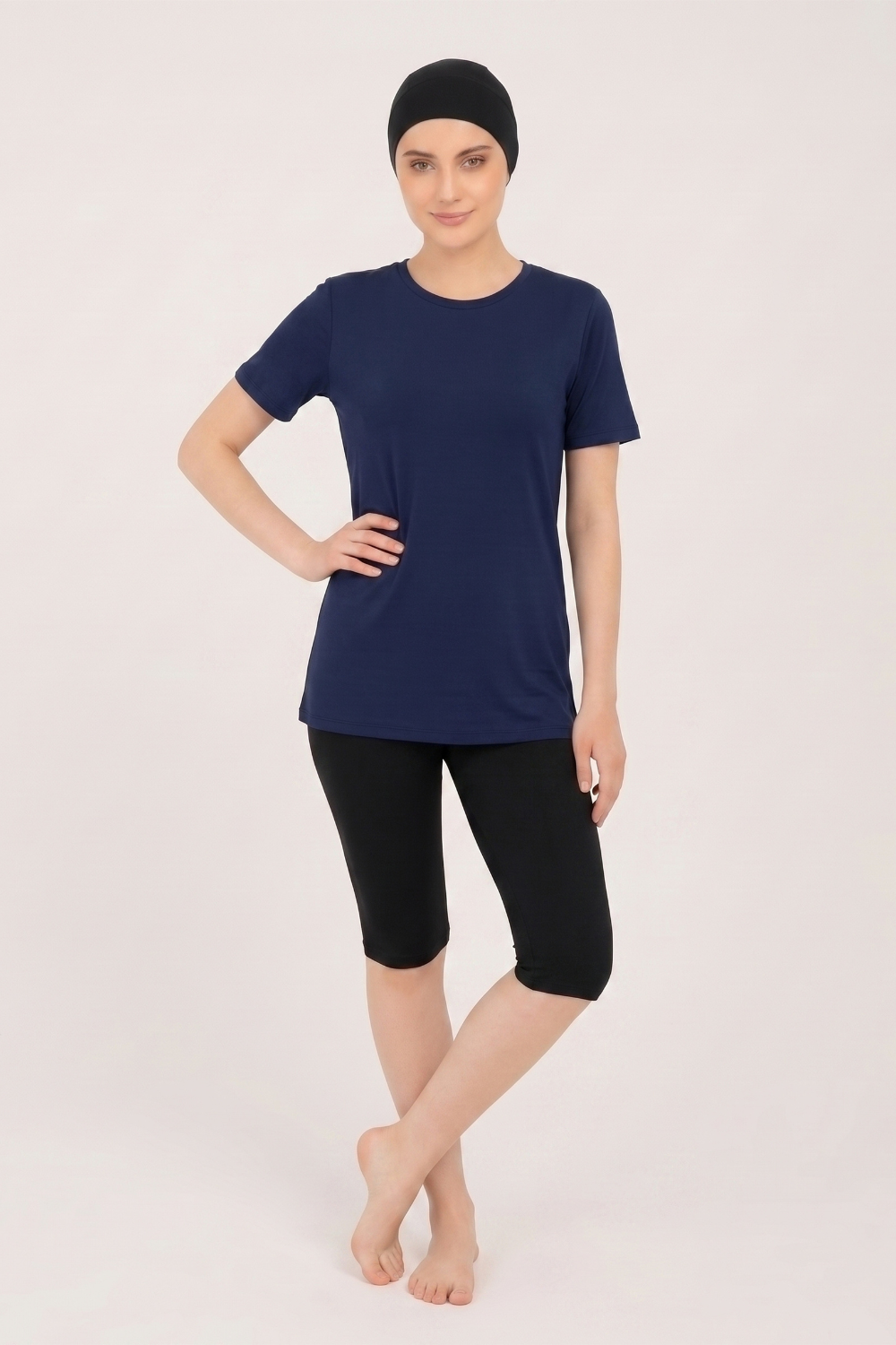 Modest short-sleeve swimwear top for women by BAE Modest, featuring a comfortable fit and stylish design in a vibrant color.