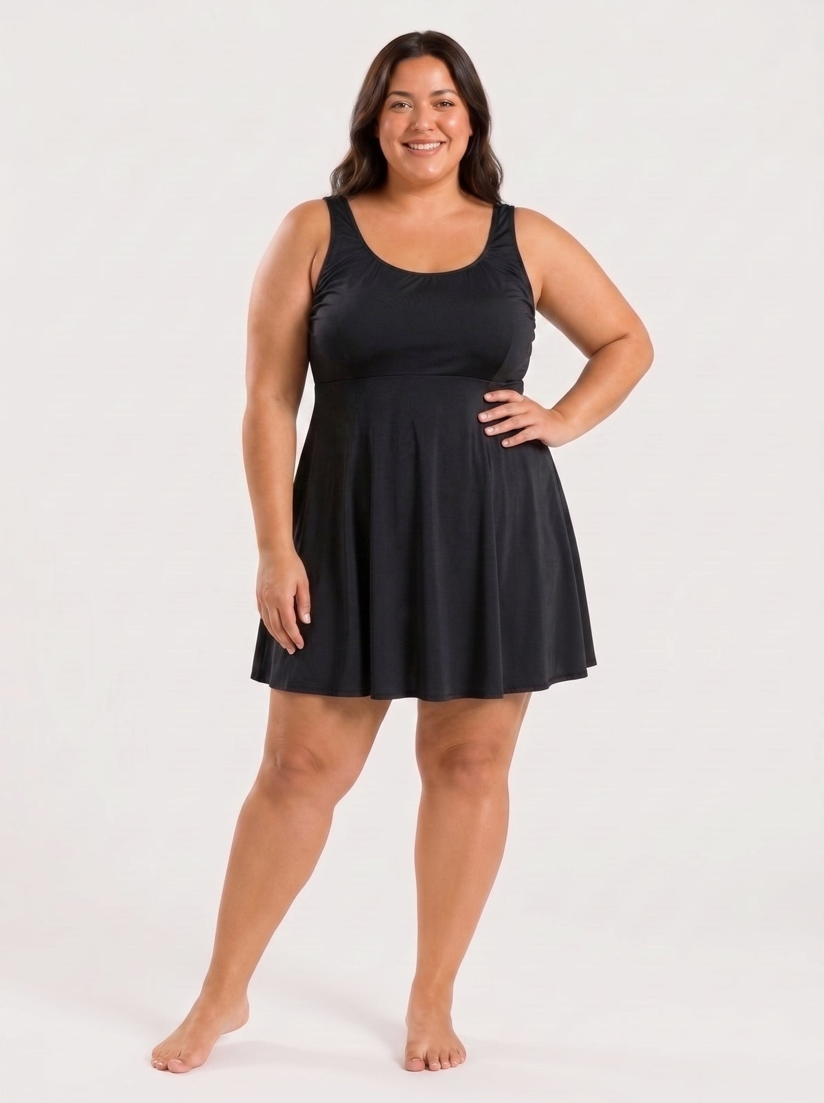 swim dress modest Women's with Built-in Shorts 7XL-10XL Plus Size Black / 8XL Color:Mulberry & Floral Vintage_Summer_Dress Beach Wedding Dresses,Empire Waist the fabric offers built