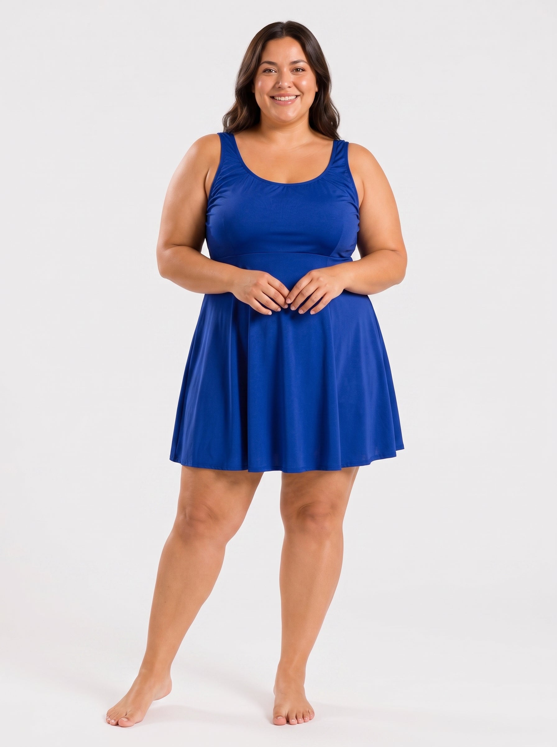 Women's Modest Swim Dress with Built-in Shorts 7XL-10XL Plus Size