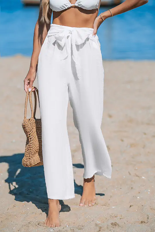 BAE White Straight Leg Cover-Up Pants