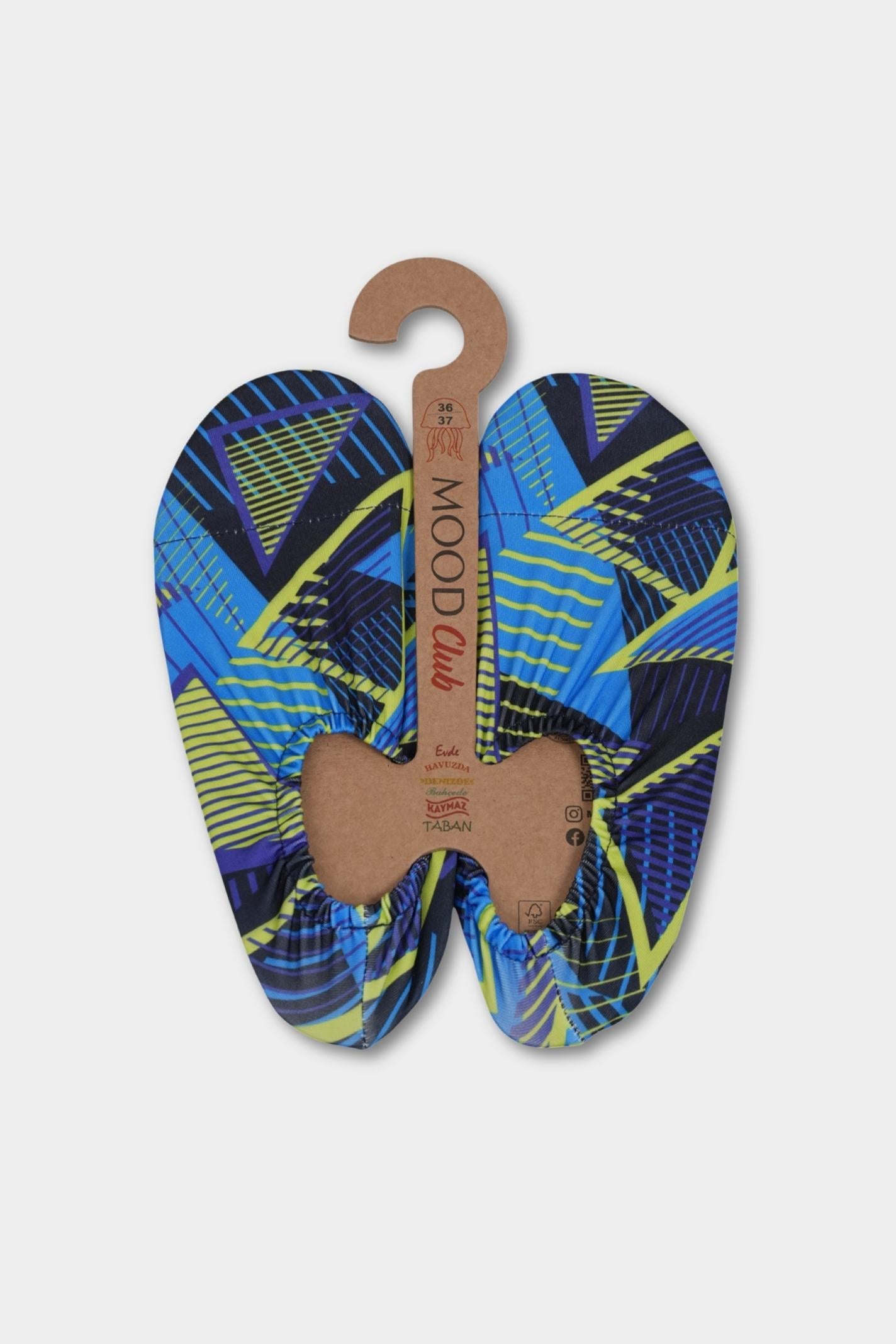 Geometric Wave Anti-Slip Pool Shoes | Unisex Quick-Dry Aqua Swim Shoes