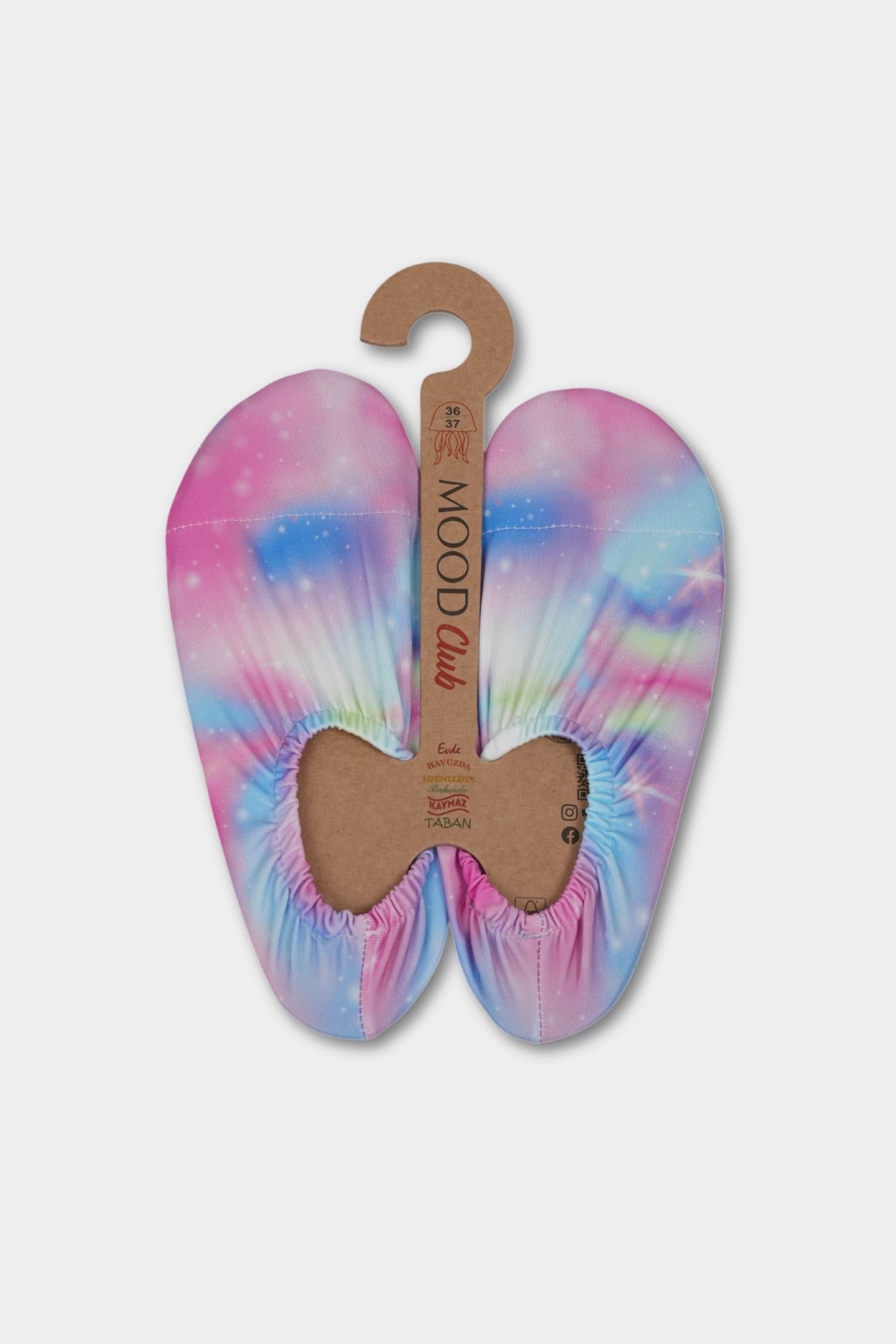 Pastel Galaxy Anti-Slip Pool Shoes | Unisex Quick-Dry Aqua Swim Shoes