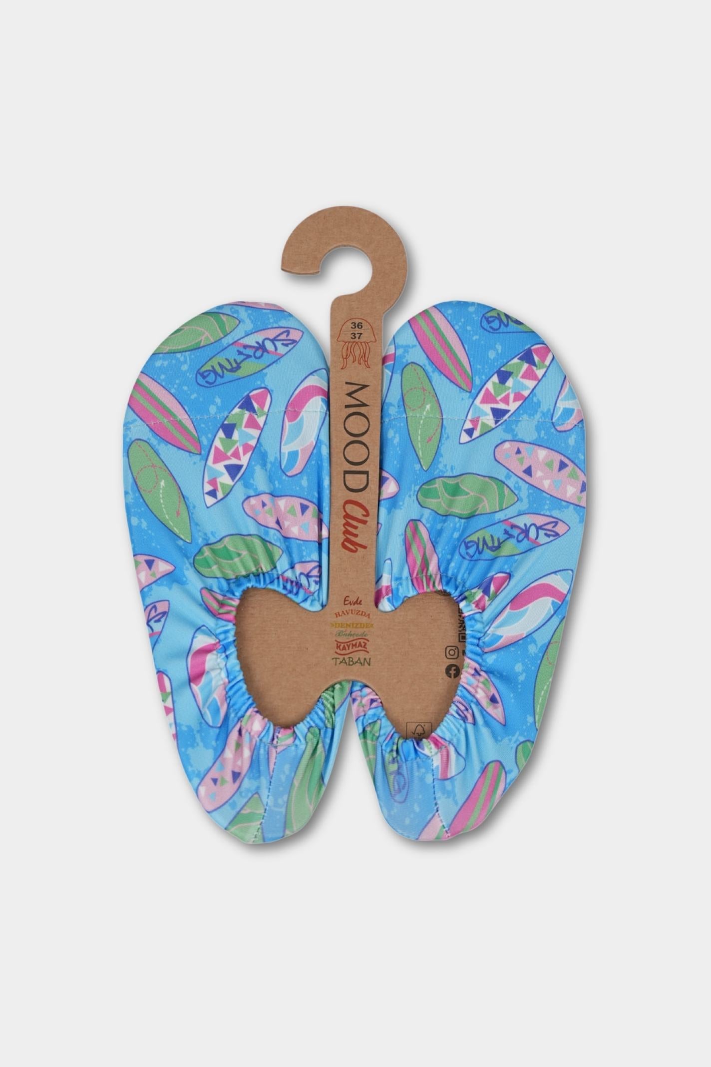 Surfboard Print Anti-Slip Pool Shoes | Quick-Dry Adult Aqua Shoes