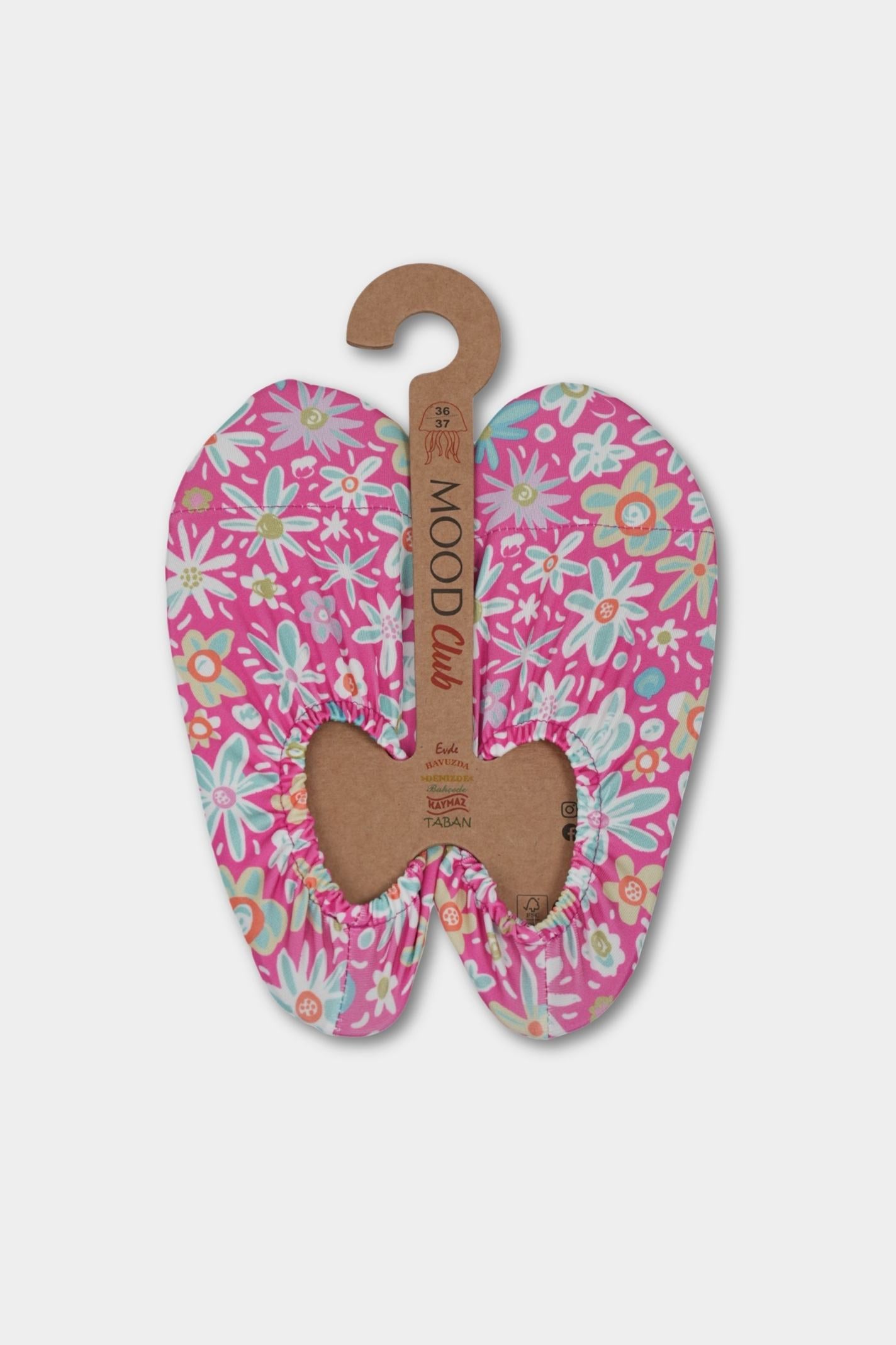 Pink Floral Anti-Slip Pool Shoes | Quick-Dry Adult Aqua Shoes