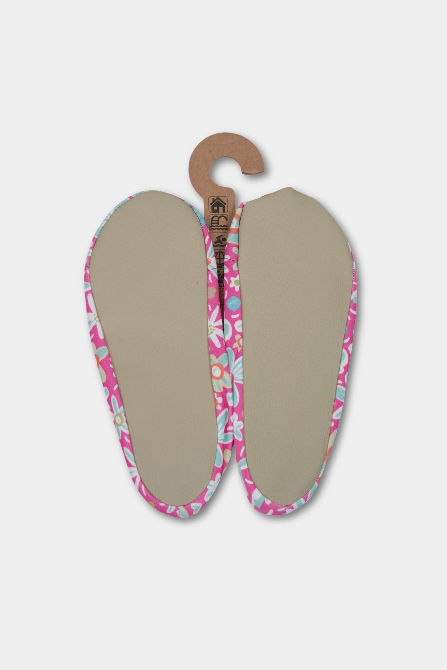 Pink Floral Anti-Slip Pool Shoes | Quick-Dry Adult Aqua Shoes