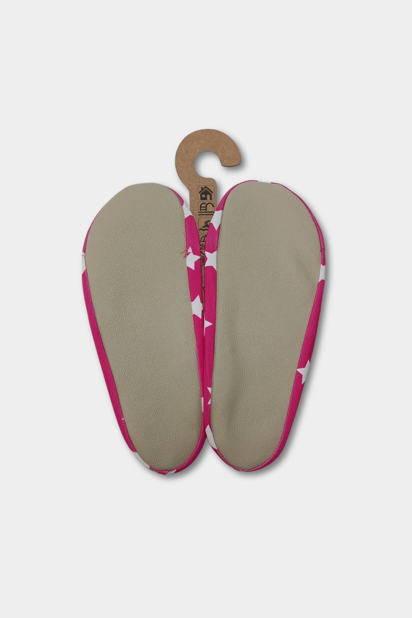 Hot Pink Stars Anti-Slip Pool Shoes | Quick-Dry Indoor & Poolside Aqua Shoes