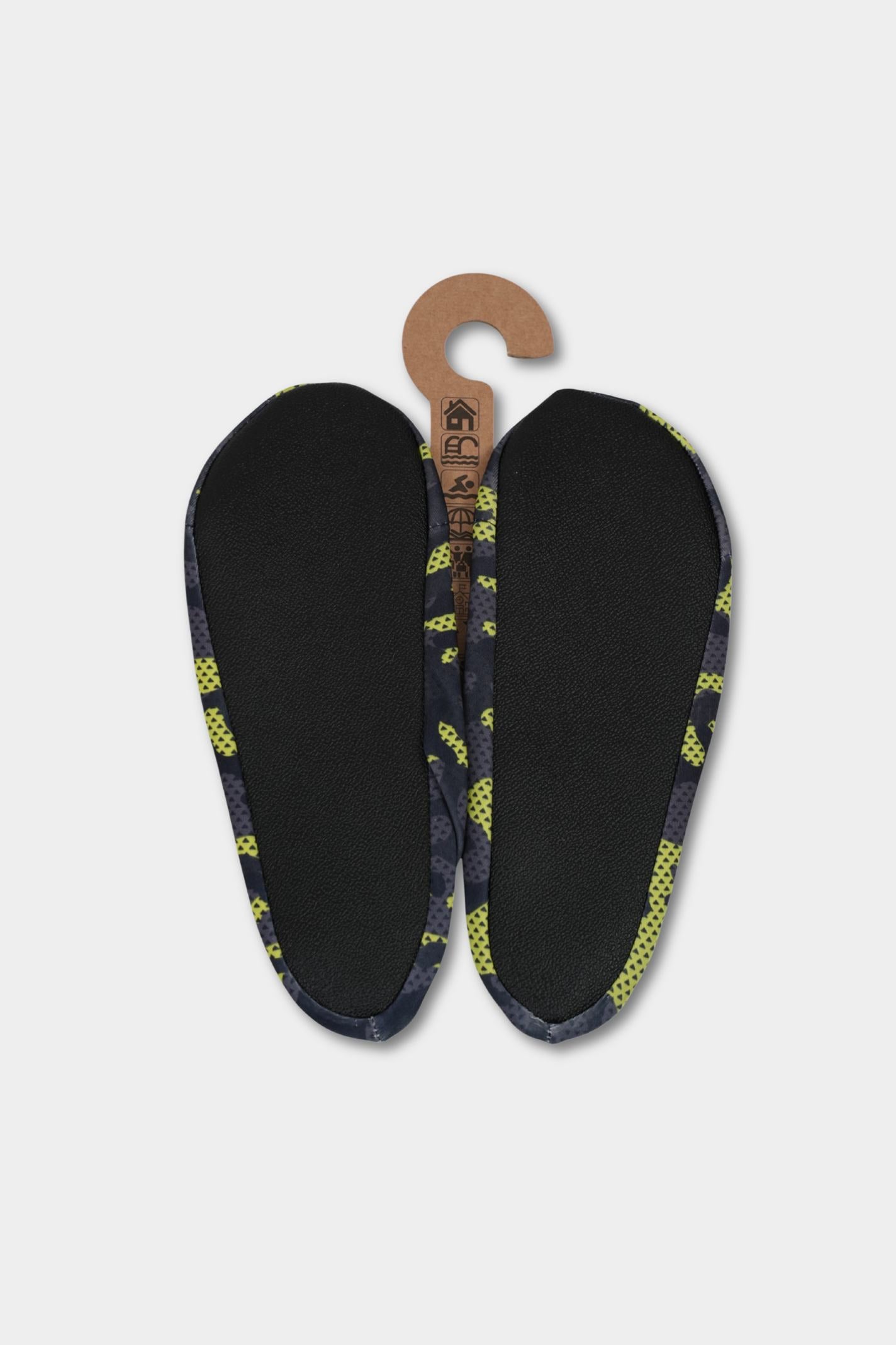 Neon Grey Camo Anti-Slip Pool Shoes | Quick-Dry Indoor & Poolside Aqua Shoes