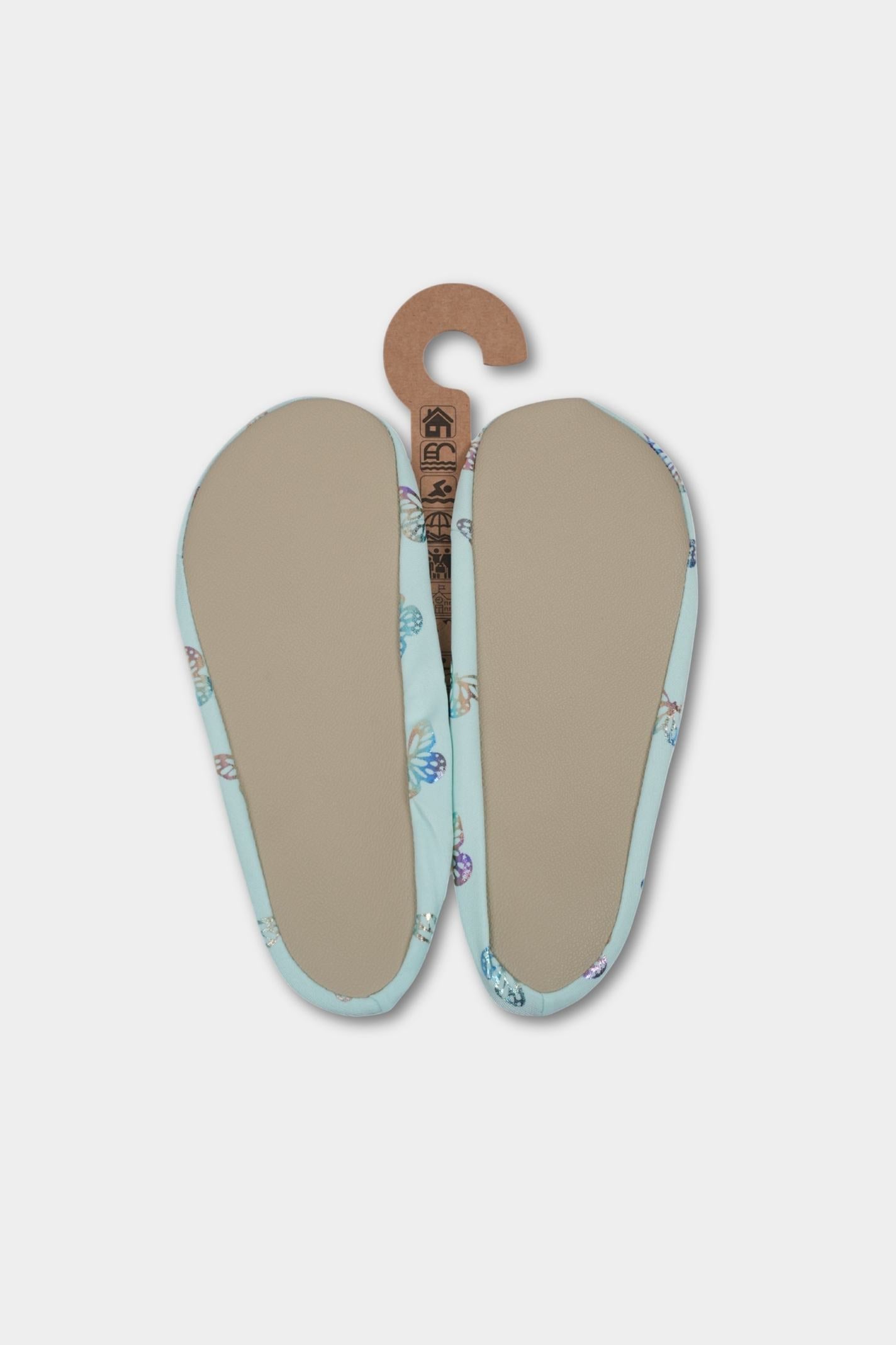 Pastel Butterfly Anti-Slip Pool Shoes | Quick-Dry Indoor & Poolside Aqua Shoes