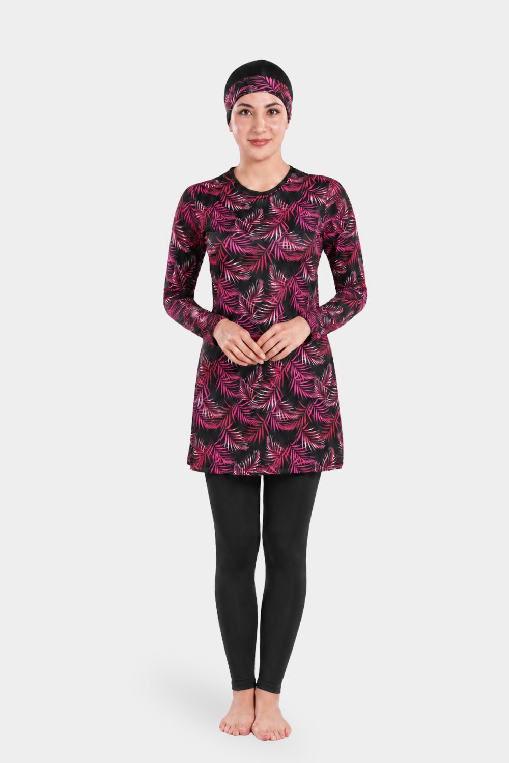 Women's Leaf Long-Sleeve Swimwear