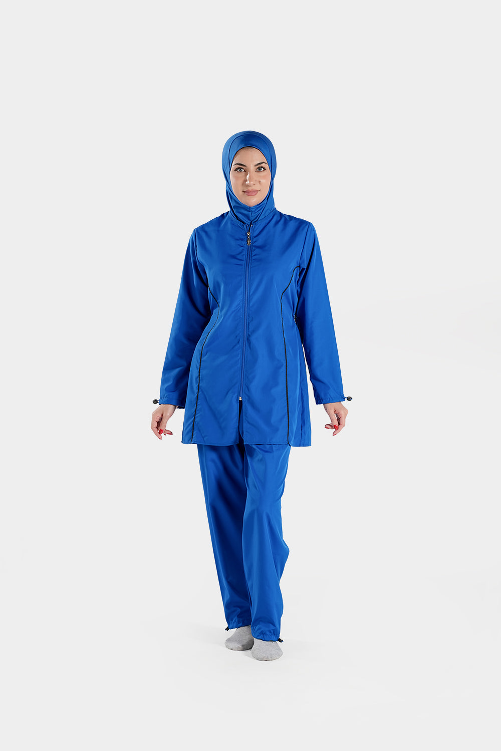 Modest BAE Modest burkini with half-length sleeves and hijab, full coverage swimsuit for women, suitable for swimming.