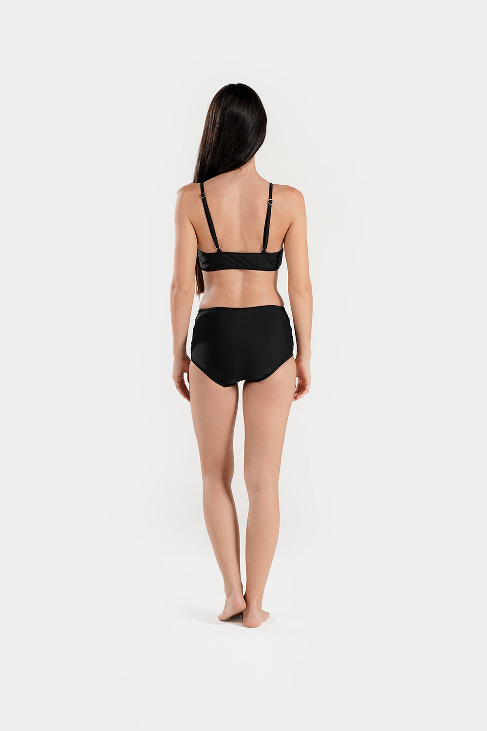 Women’s high-neck lattice bikini set by BAE Modest, featuring a stylish high-neck top and matching bikini bottoms.