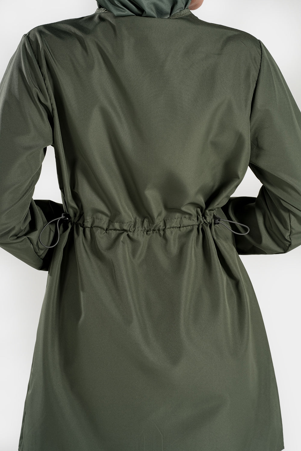 BaE Modest women's mid-length full sleeves solid color swimwear with hijab, featuring full coverage and a comfortable fit.