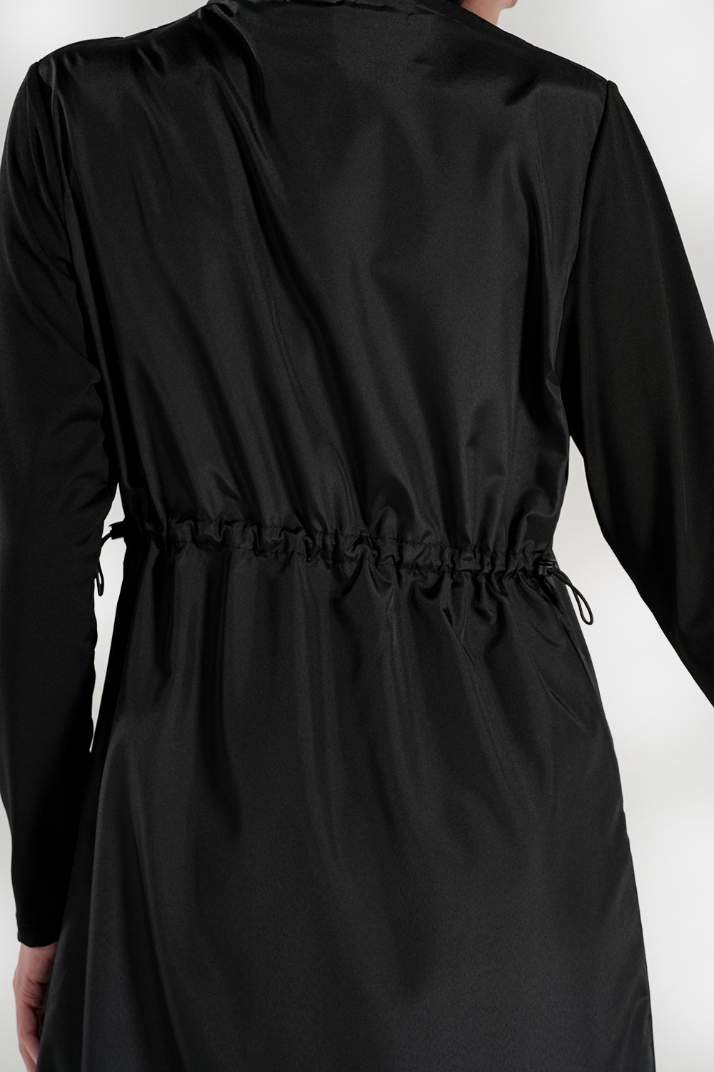 Extra long BAE Modest burkini Islamic swimwear with hijab, featuring full coverage and lightweight fabric for comfortable swimming.