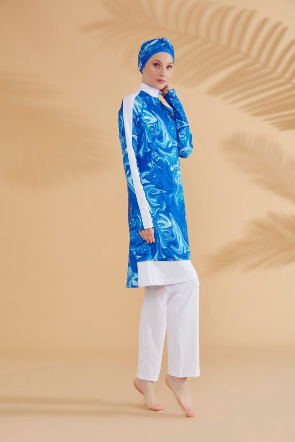 Blue Vibrant Full Burkini Swimwear