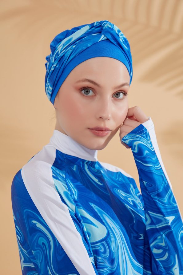 Blue Vibrant Full Burkini Swimwear