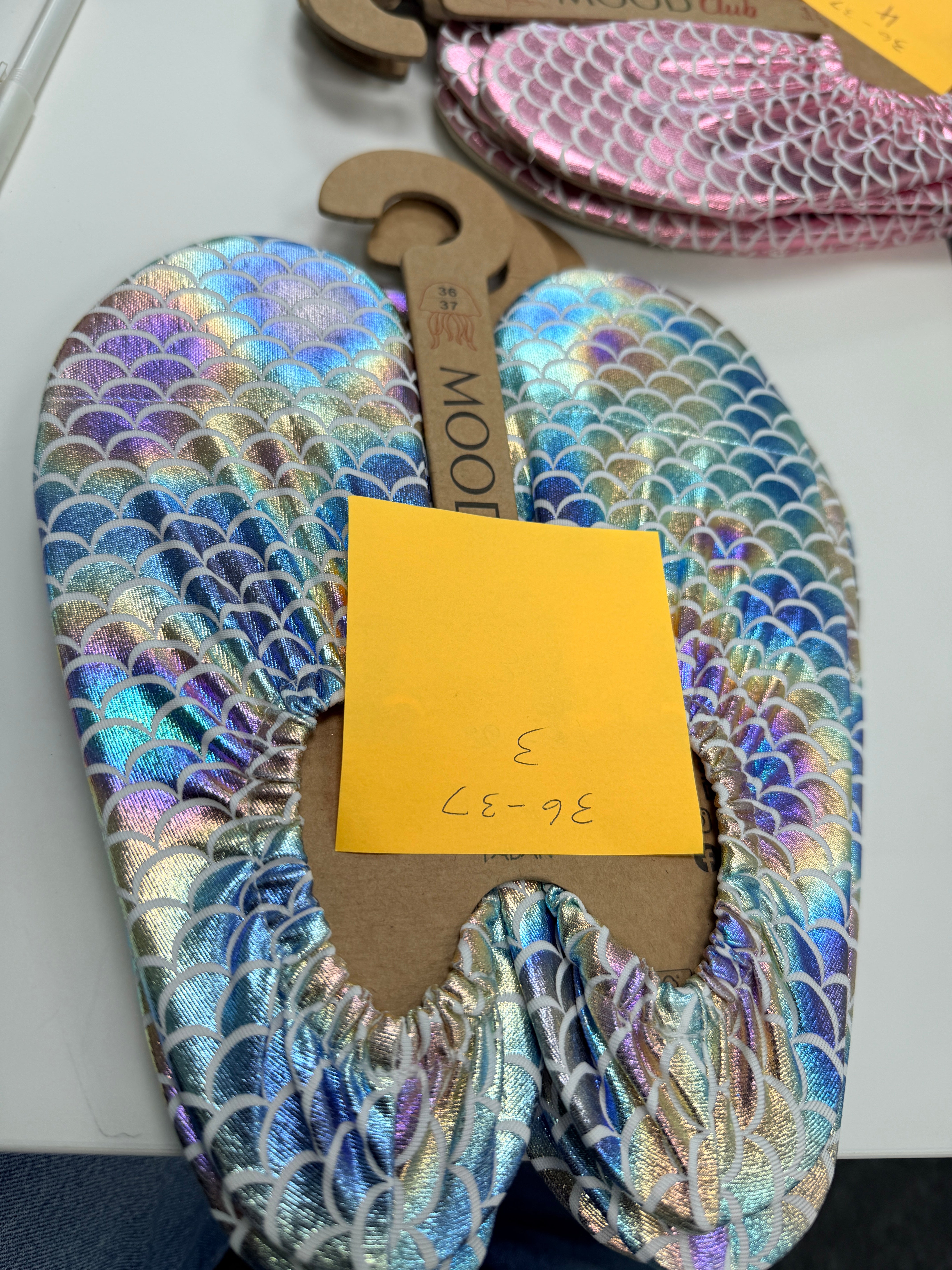 Iridescent Mermaid Scale Anti-Slip Pool Shoes | Quick-Dry Adult Aqua Shoes