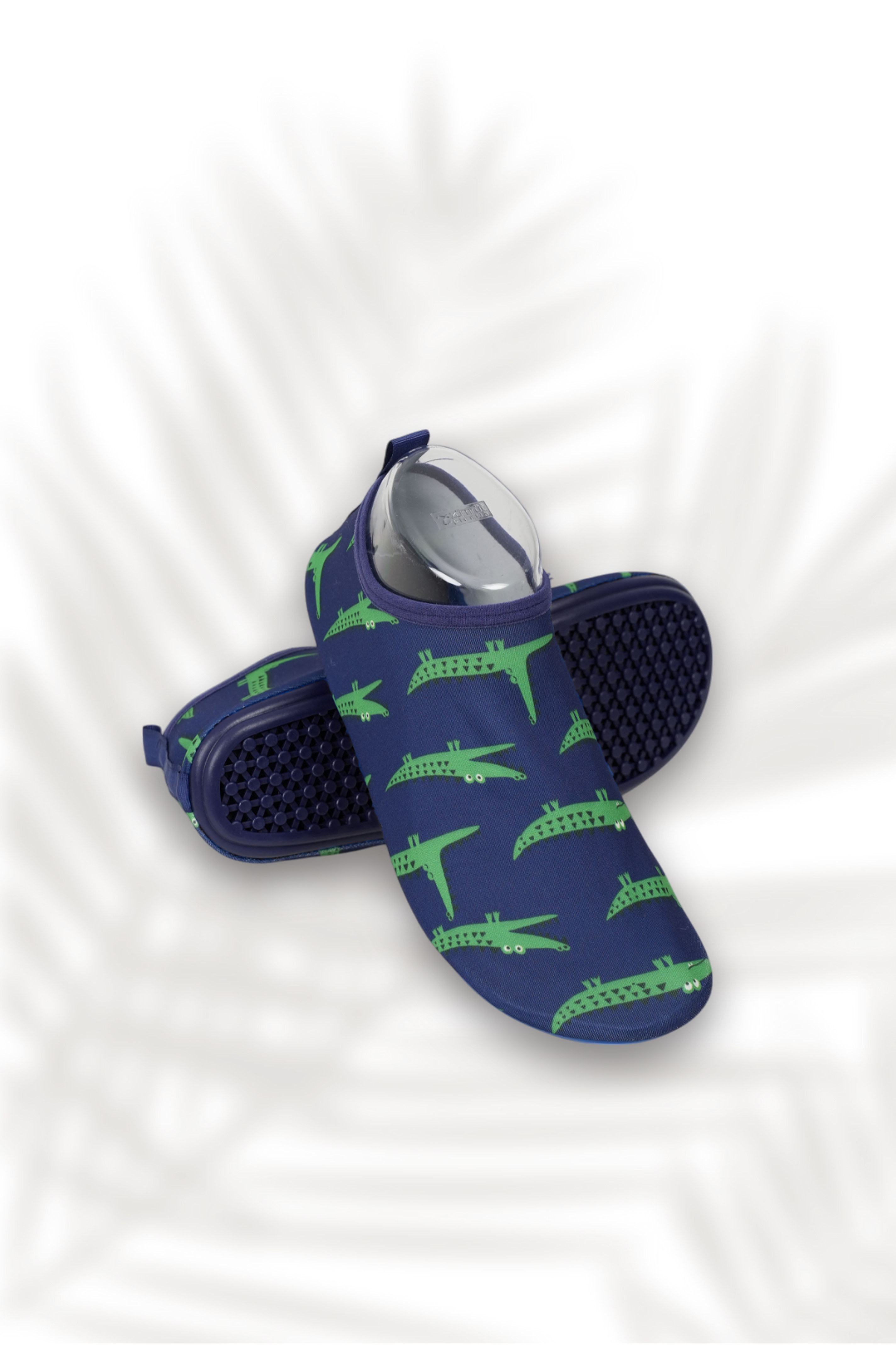 Dark Blue & Green Crocodile Thick Sole Beach Shoes