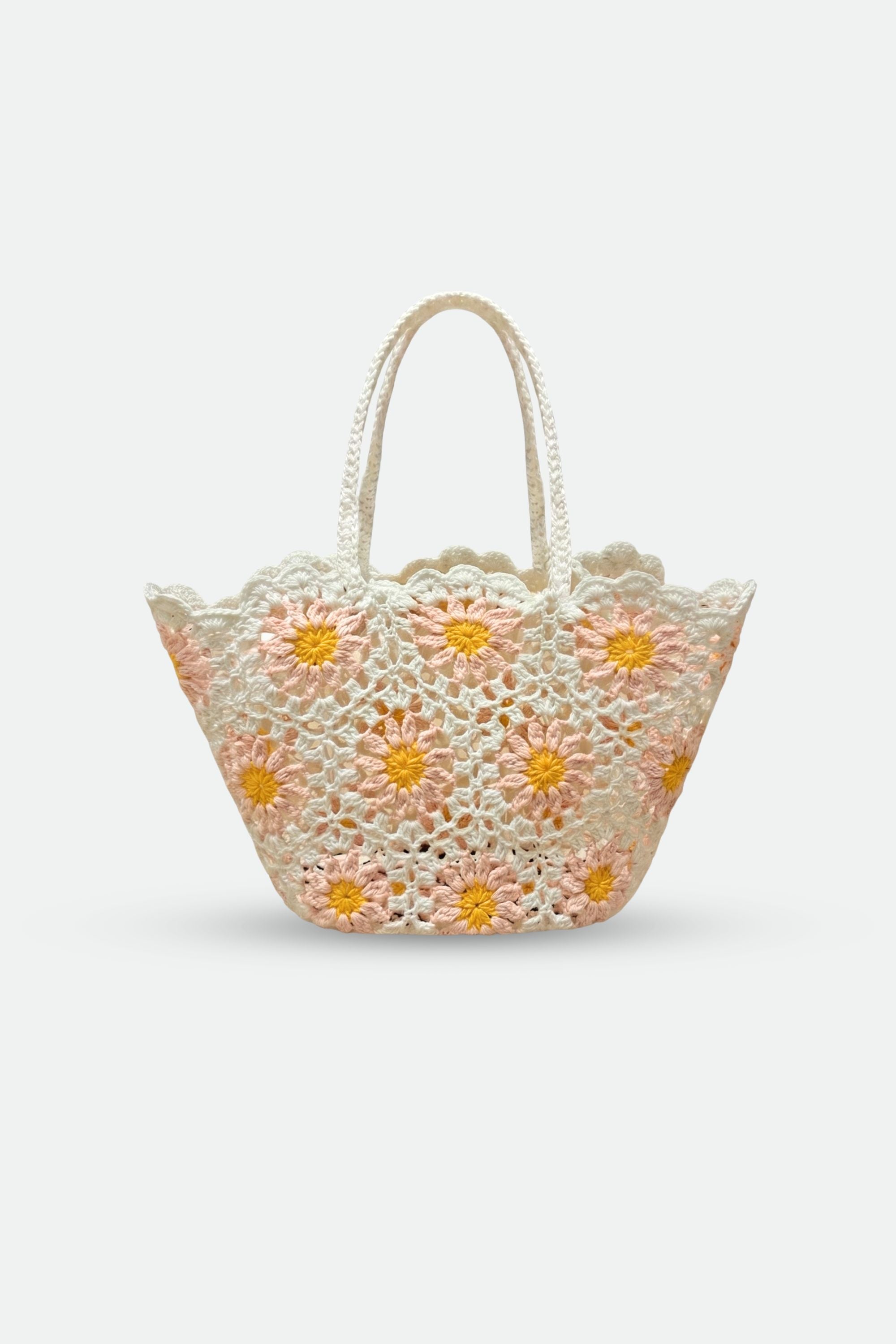 BAE Modest Handmade Festival Flower Tote bag with colorful floral pattern and sturdy fabric handles.