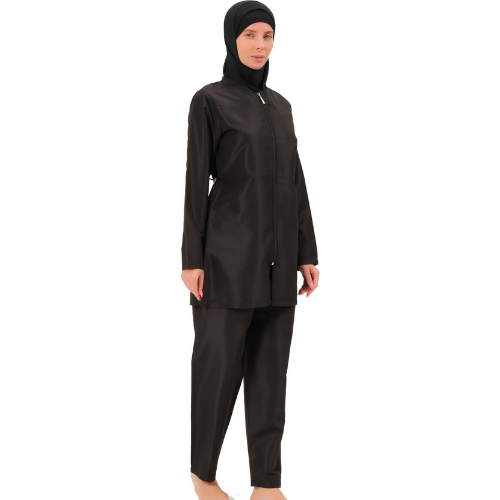 BAE Modest Women's Mid Length Full Sleeves Solid Color Burkini Swimwear S-XXL with Hijab - BAE - Before Anything Else