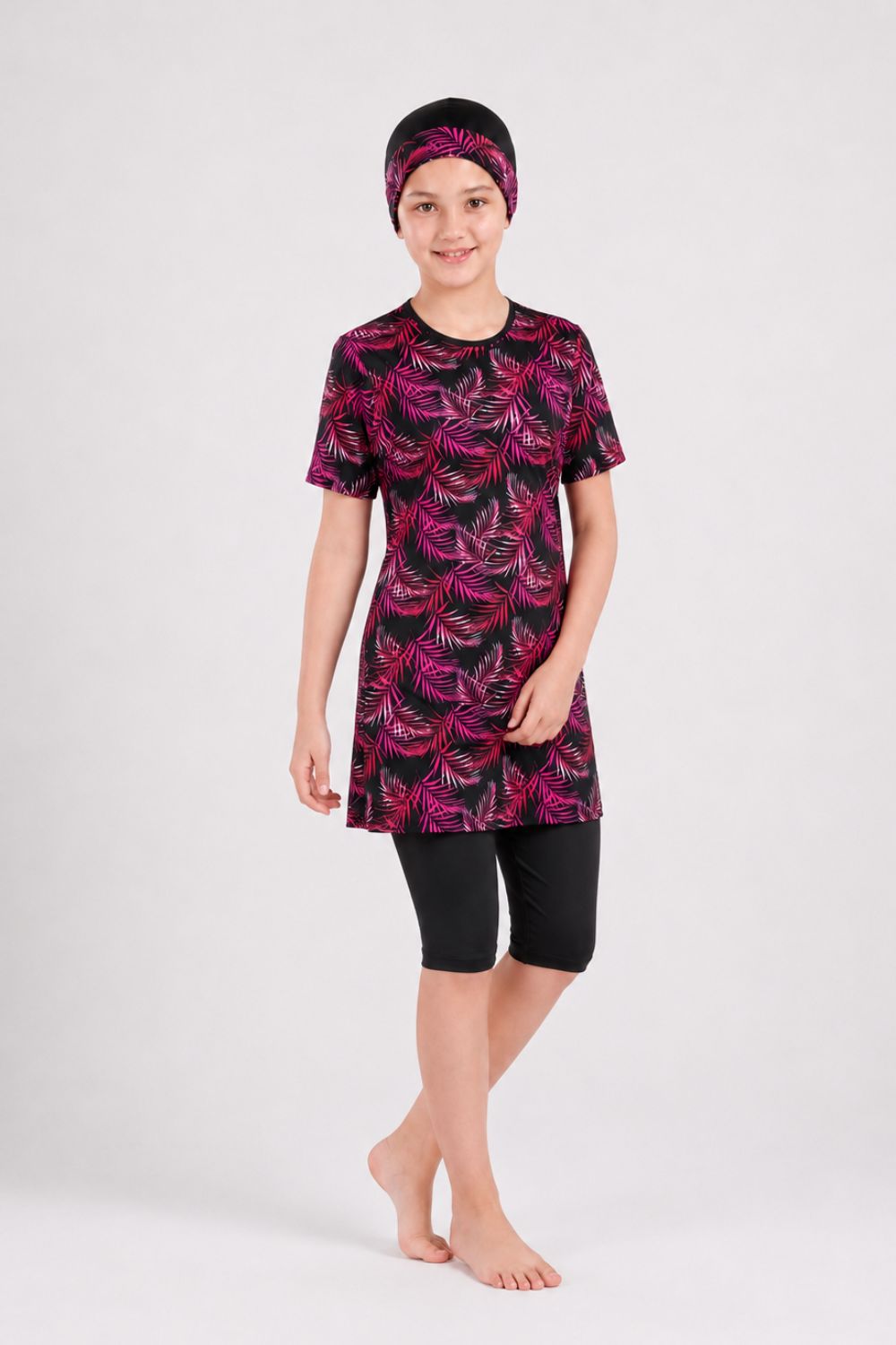 Girl’s Leaf Printed Swimwear
