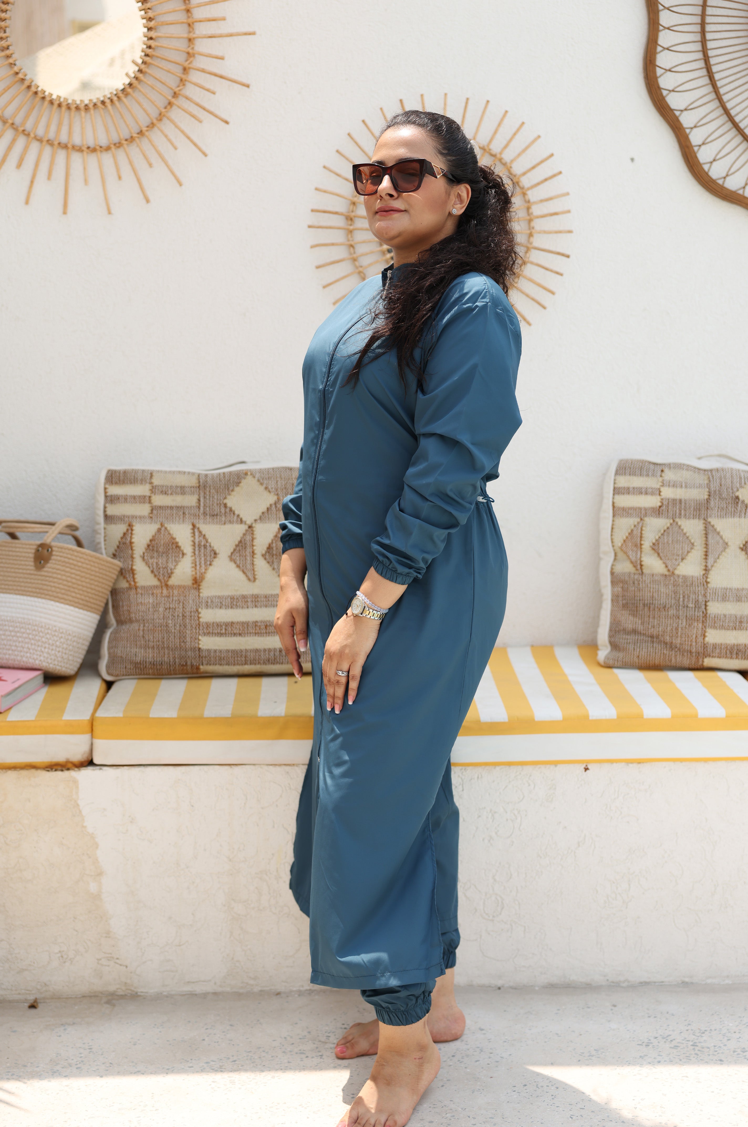 Hayaa+ 3XL - 5XL Extra Long Teal Burkini