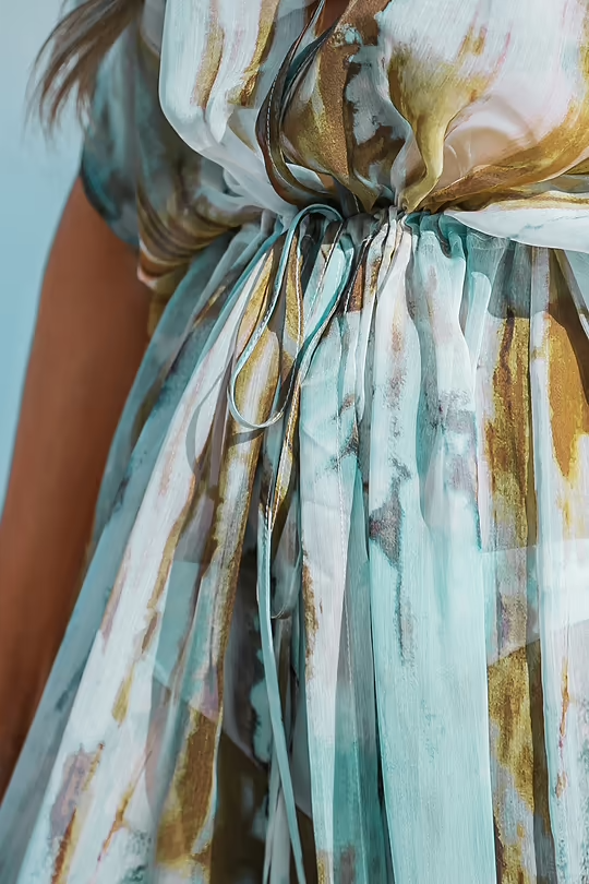 BAE Ombre Wash Drawstring Cover-Up Dress