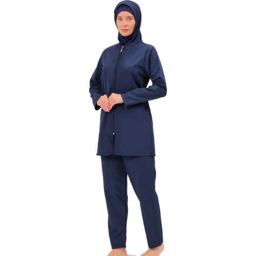 BAE Modest Women's Mid Length Full Sleeves Solid Color Burkini Swimwear S-XXL with Hijab - BAE - Before Anything Else