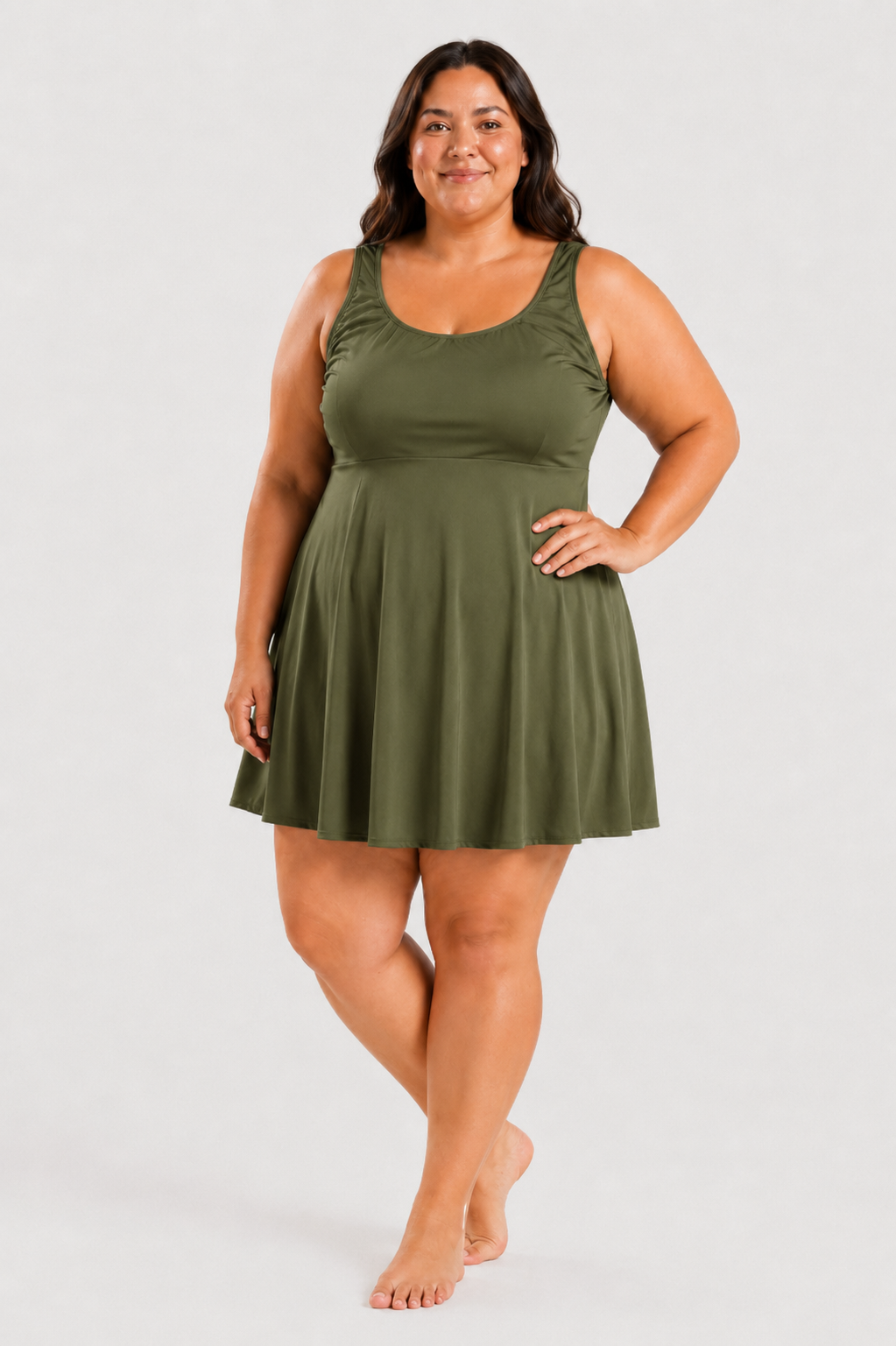 Women's Modest Swim Dress with Built-in Shorts 7XL-10XL Plus Size