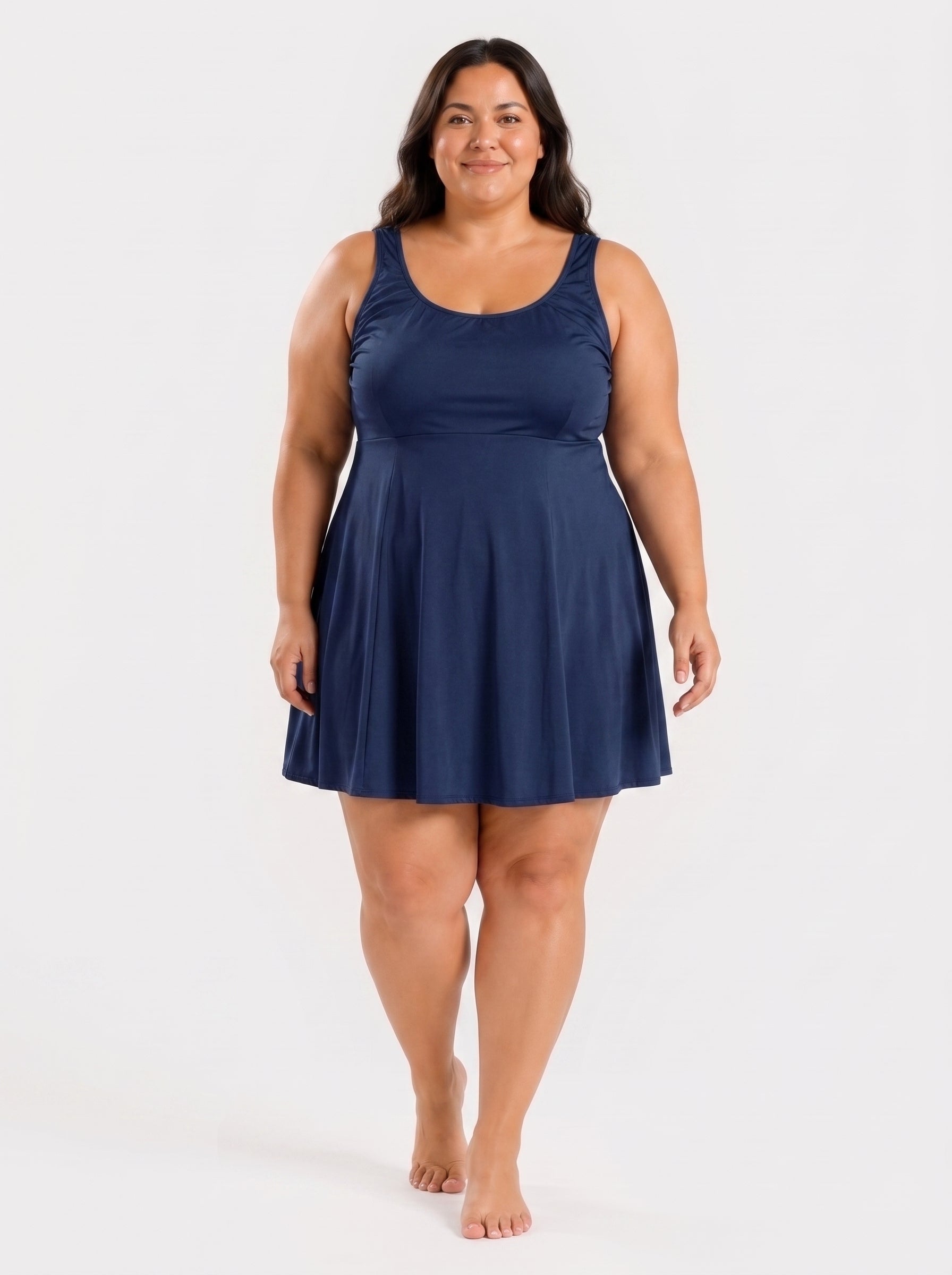 Women's Modest Swim Dress with Built-in Shorts 7XL-10XL Plus Size