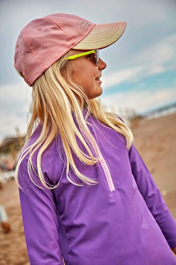 Purple Elegant Girls Swimwear