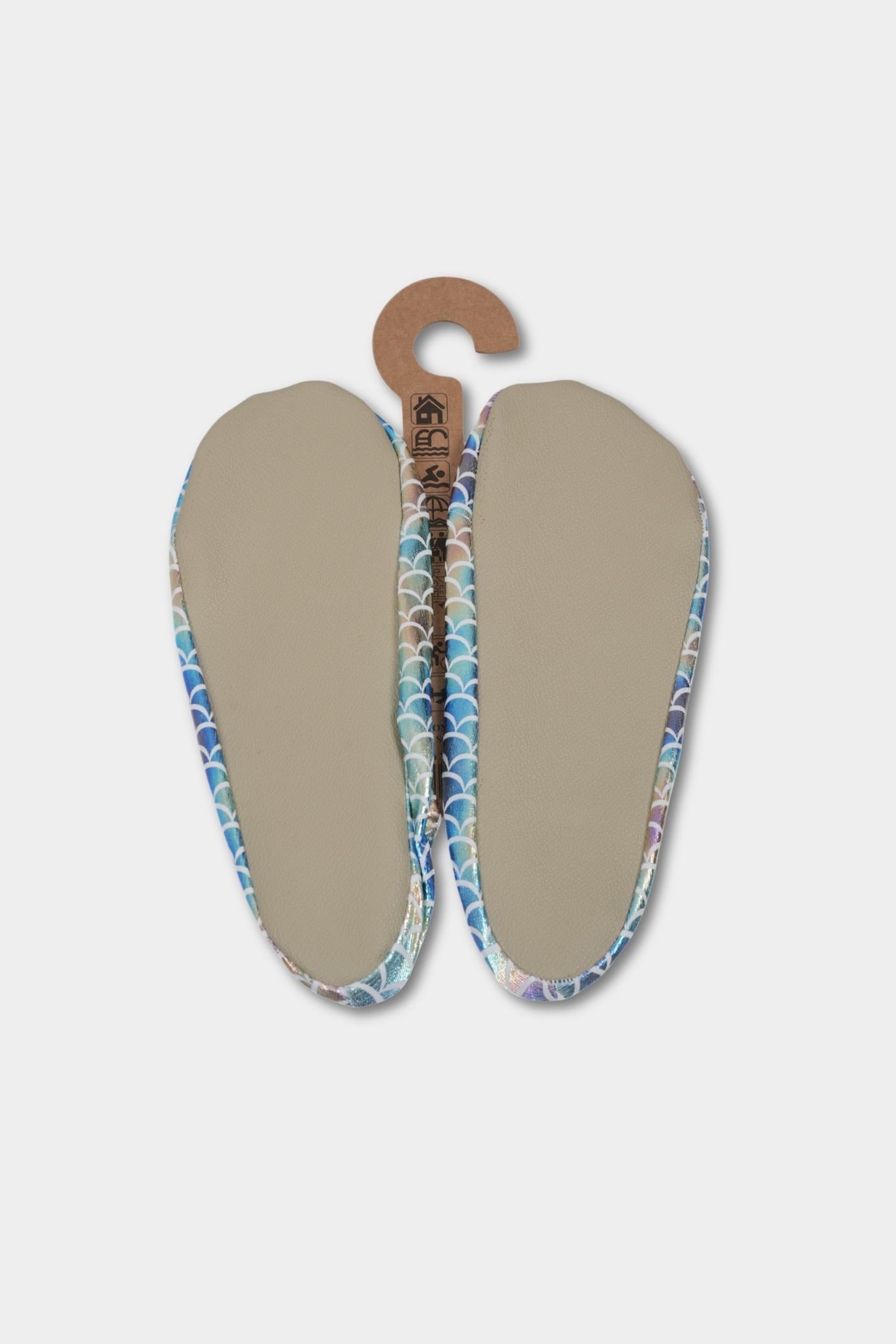 Iridescent Mermaid Scale Anti-Slip Pool Shoes | Quick-Dry Adult Aqua Shoes