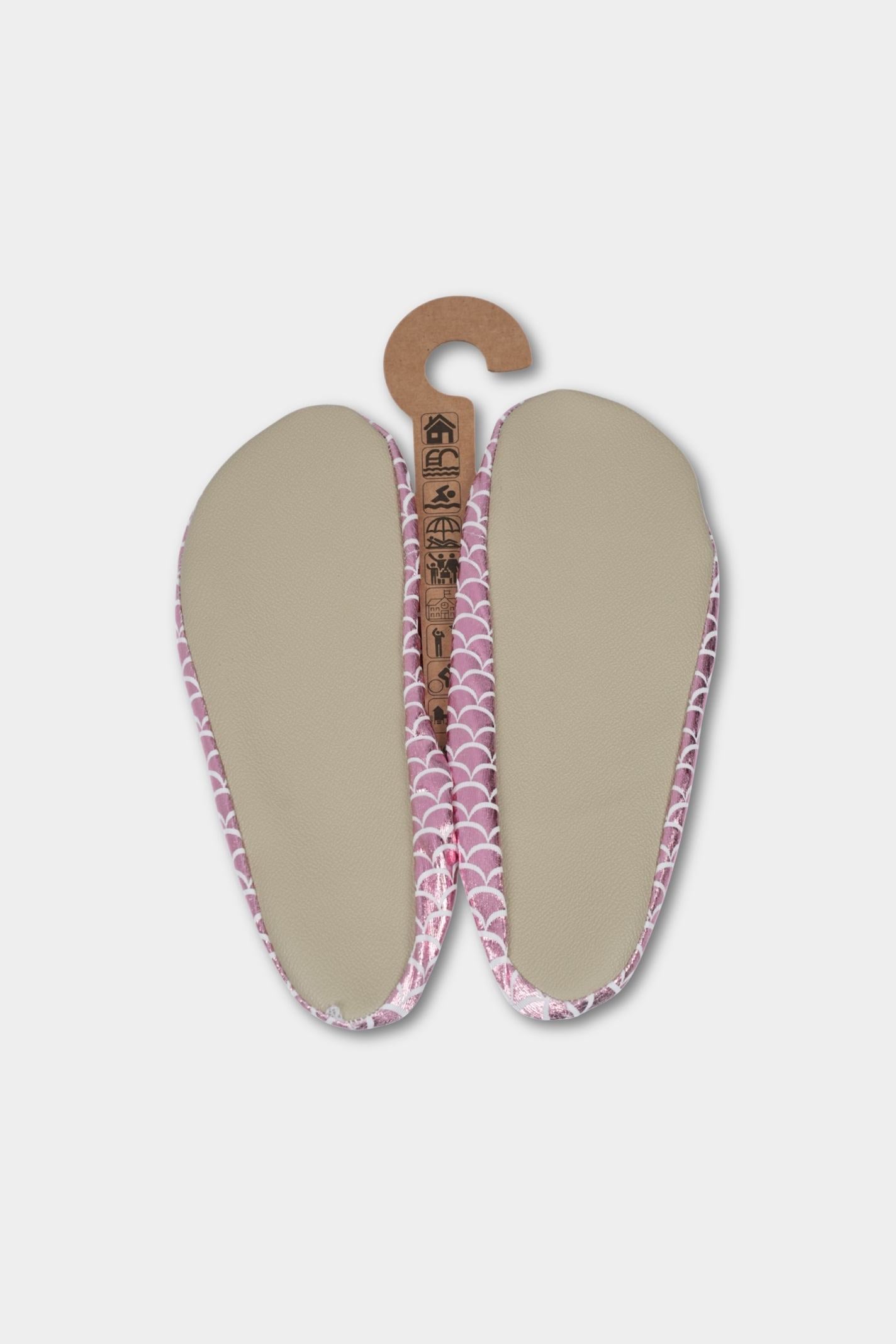 Pink Mermaid Scale Anti-Slip Pool Shoes | Quick-Dry Adult Aqua Shoes