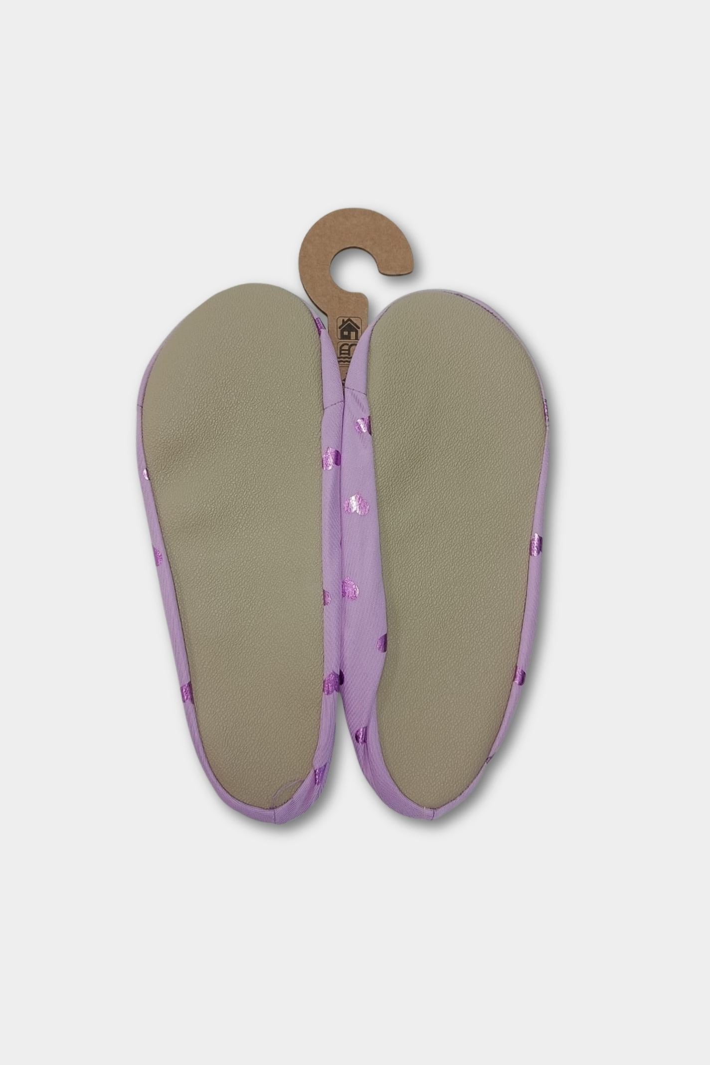 Lavender Hearts Anti-Slip Pool Shoes | Quick-Dry Indoor & Poolside Aqua Shoes