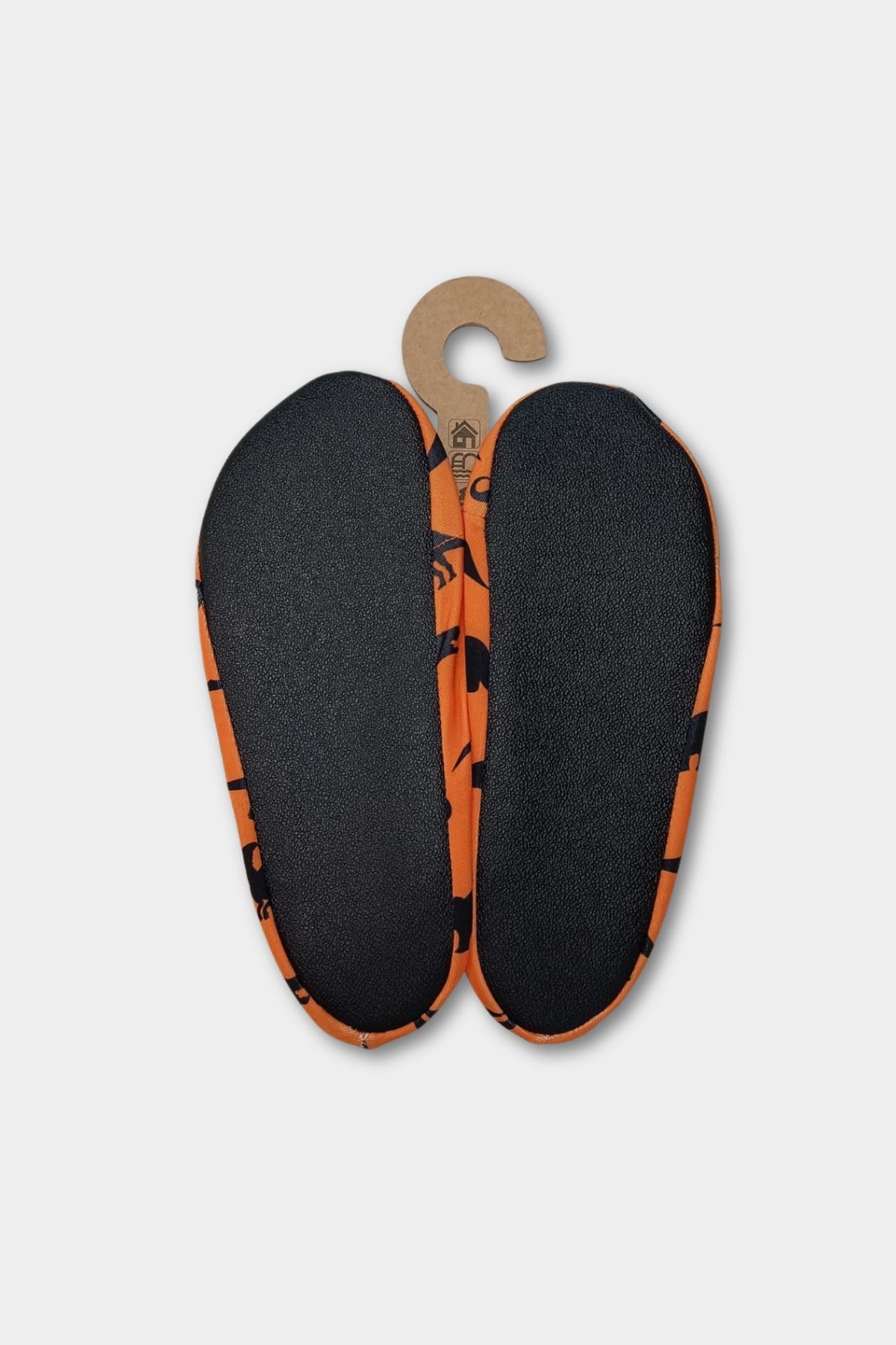 Orange Dinosaur Anti-Slip Pool Shoes | Quick-Dry Indoor & Poolside Aqua Shoes