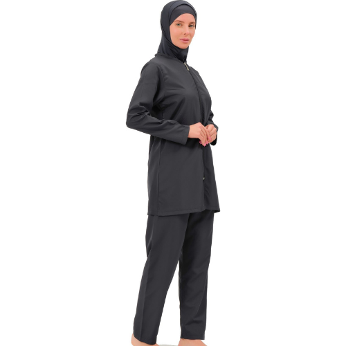 BAE Modest Women's Mid Length Full Sleeves Solid Color Burkini Swimwear S-XXL with Hijab - BAE - Before Anything Else