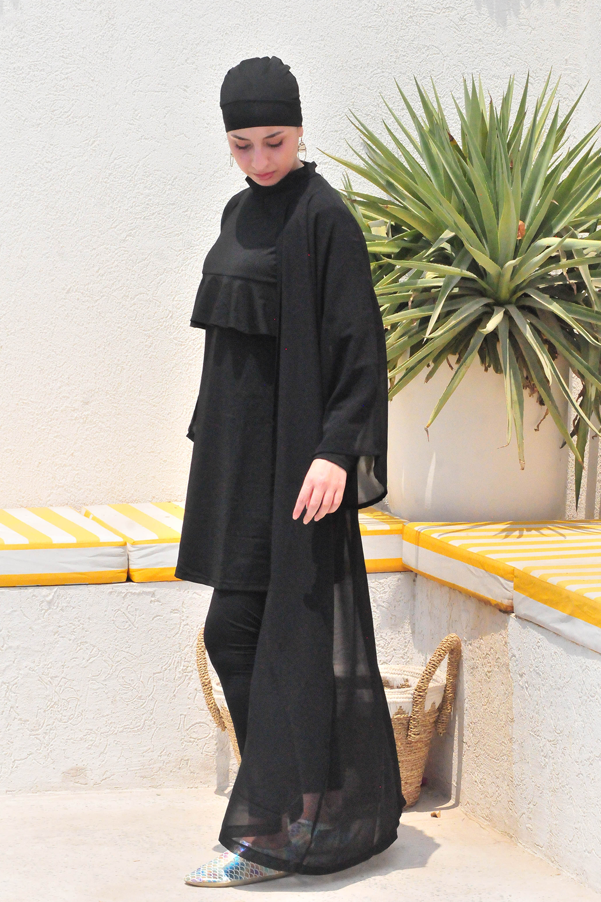 Black Classic Veil Kimono