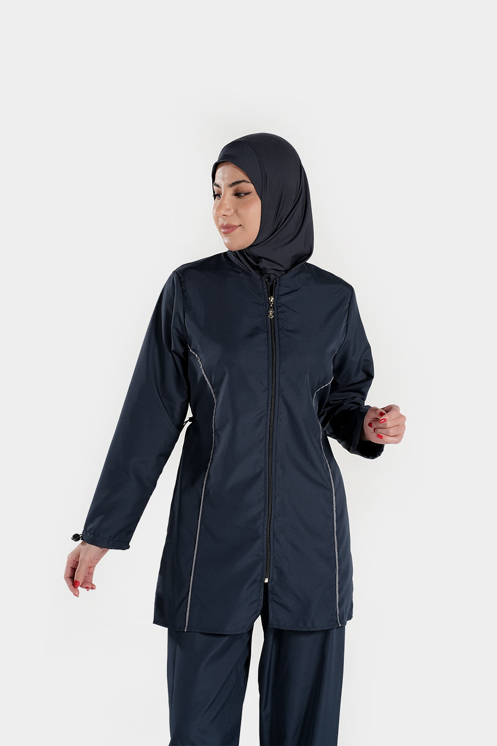 Modest BAE Modest burkini with half-length sleeves and hijab, full-body swimwear for women, suitable for modest swimwear needs.