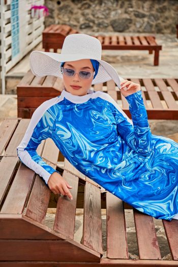 Blue Vibrant Full Burkini Swimwear