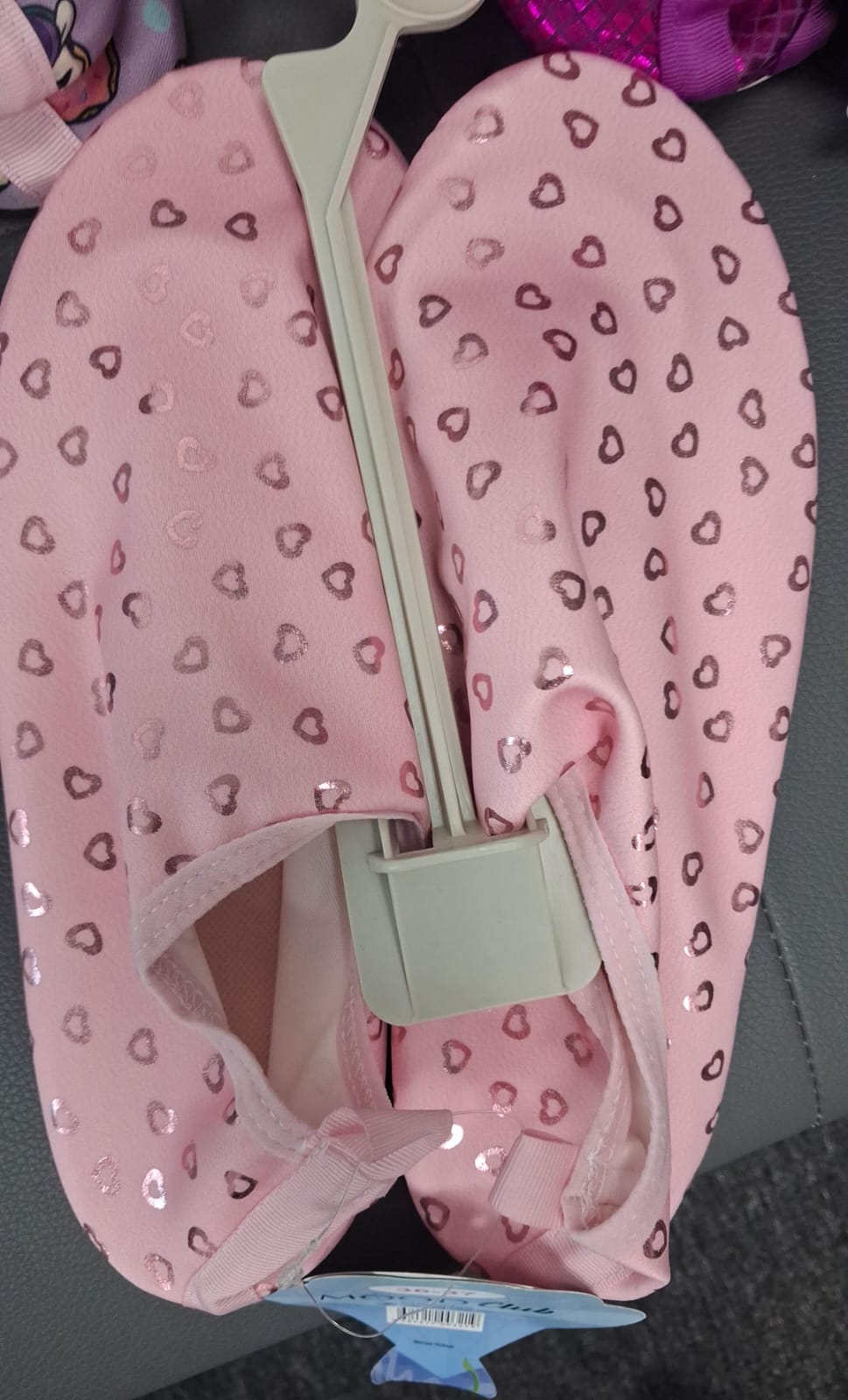 Thick Sole Beach Shoes | Pink Heart Print Quick-Dry Water Shoes | Anti-Slip Aqua Shoes for Beach & Pool