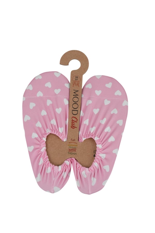 Pink Hearts Anti-Slip Pool Shoes | Quick-Dry Aqua Shoes for Beach & Pool