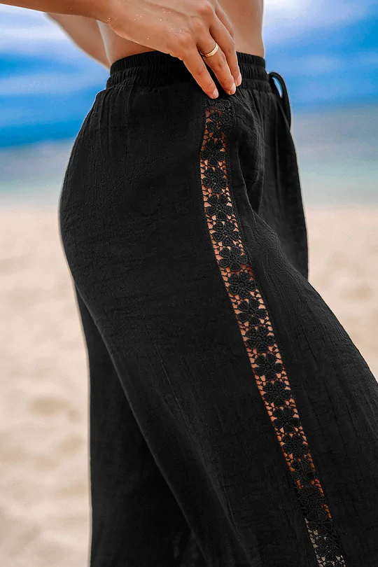 BAE Black Loose Leg Cover-Up Pants