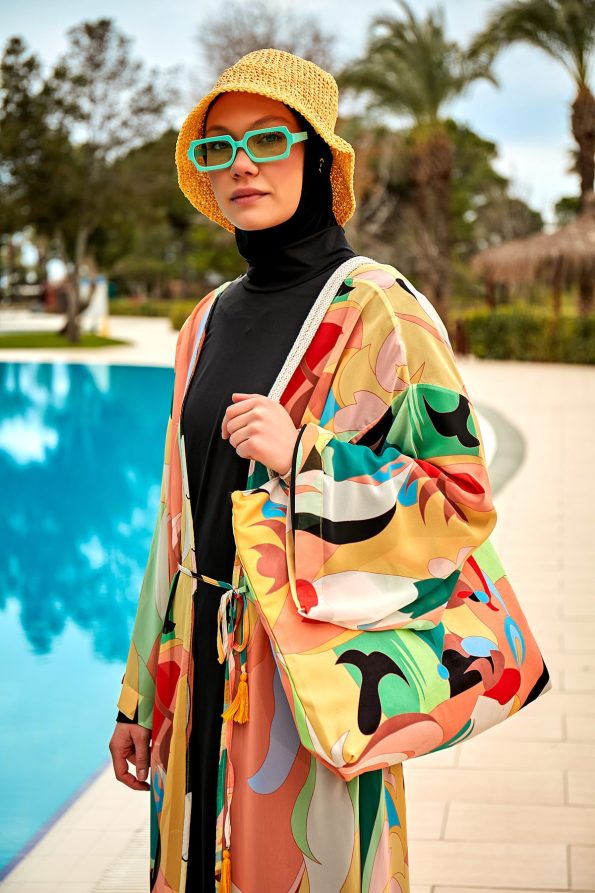 Yellow and Green Beach Bag