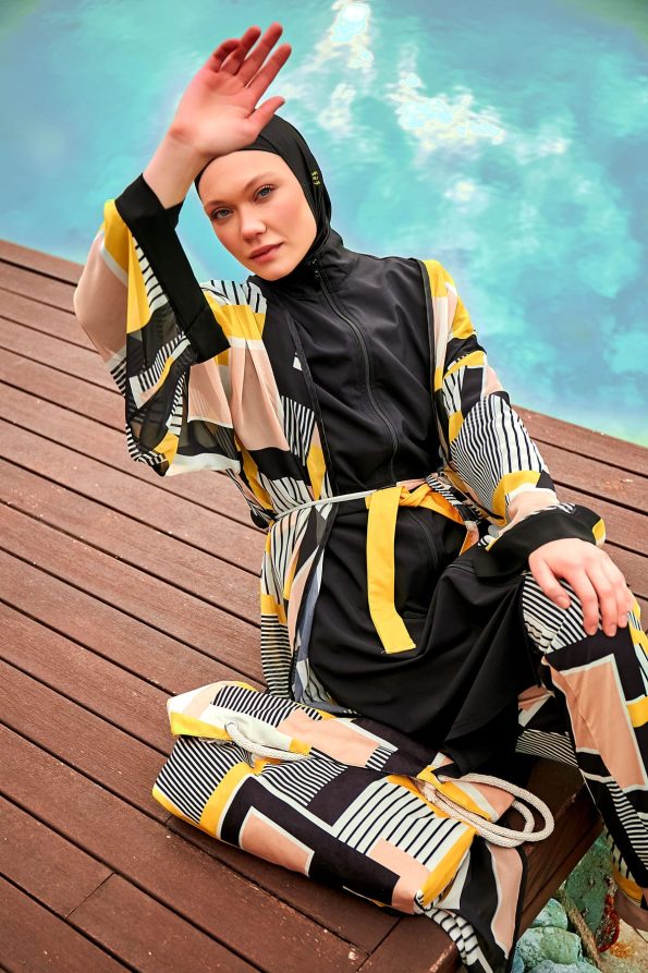 Golden Tanoi Beach Cover-up Kimono